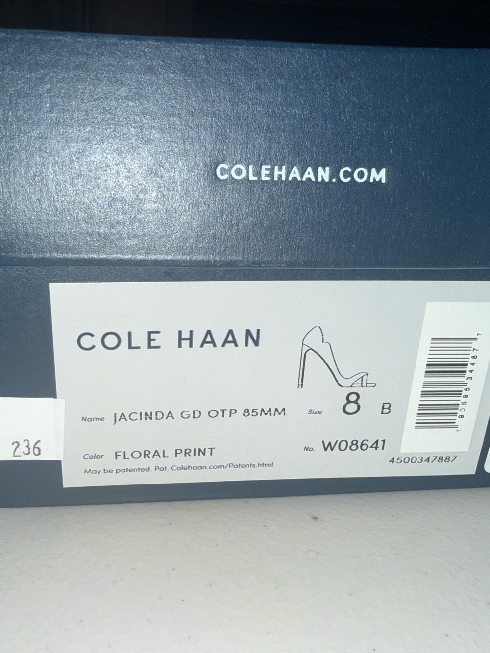 Cole Haan Jacinda Floral Snake Print Peep Toe Heels NIB Size 8B - Picture 6 of 6